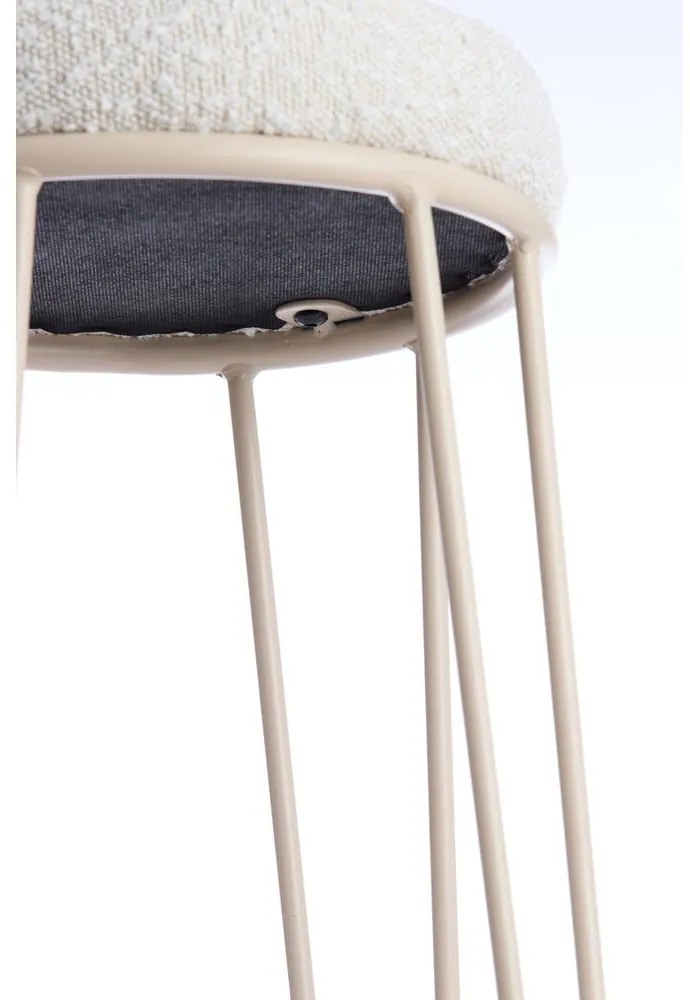 Krémszínű kárpitozott bárszék (ülésmagasság 73 cm) Alice – Light &amp; Living