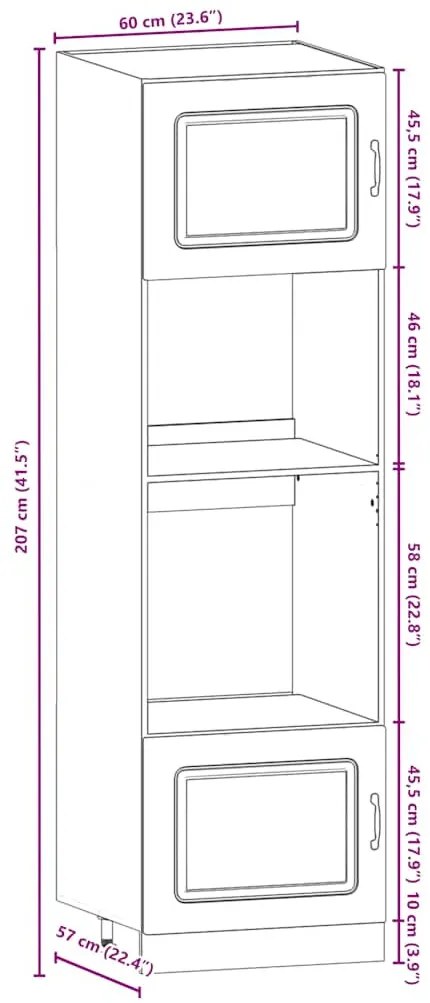 vidaXL 7 részes konyhaszekrény szett Kalmar sonoma tölgy műszaki fa