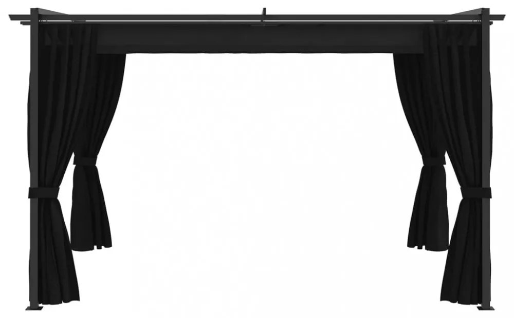 antracitszürke pavilon 4 x 3 m
