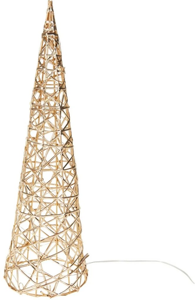 Karácsonyi világító kúp Champagne, 40 x 12 cm, 20mikro LED, elemes, 40 cm