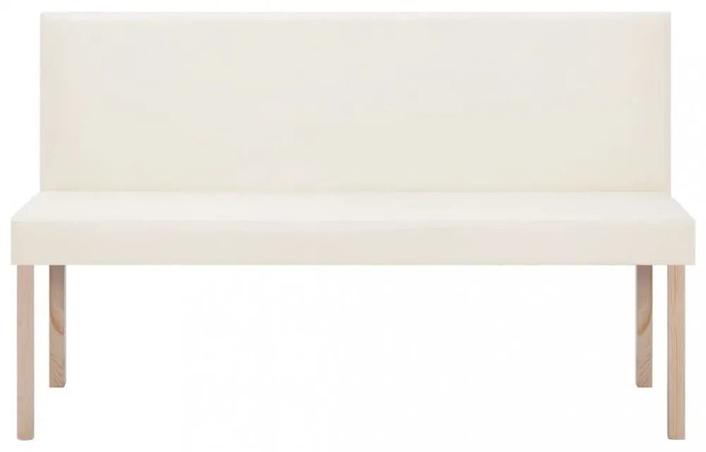 krémszínű műbőr pad 139,5 cm