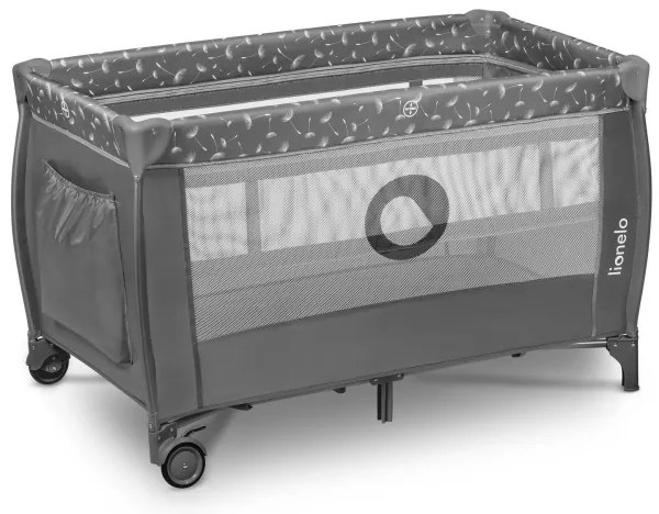 Lionelo - STEFI PLUS utazóágy, szürke-fehér