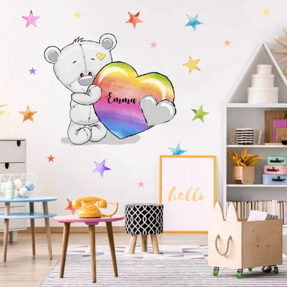 INSPIO Falmatrica - Színes maci csillagokkal