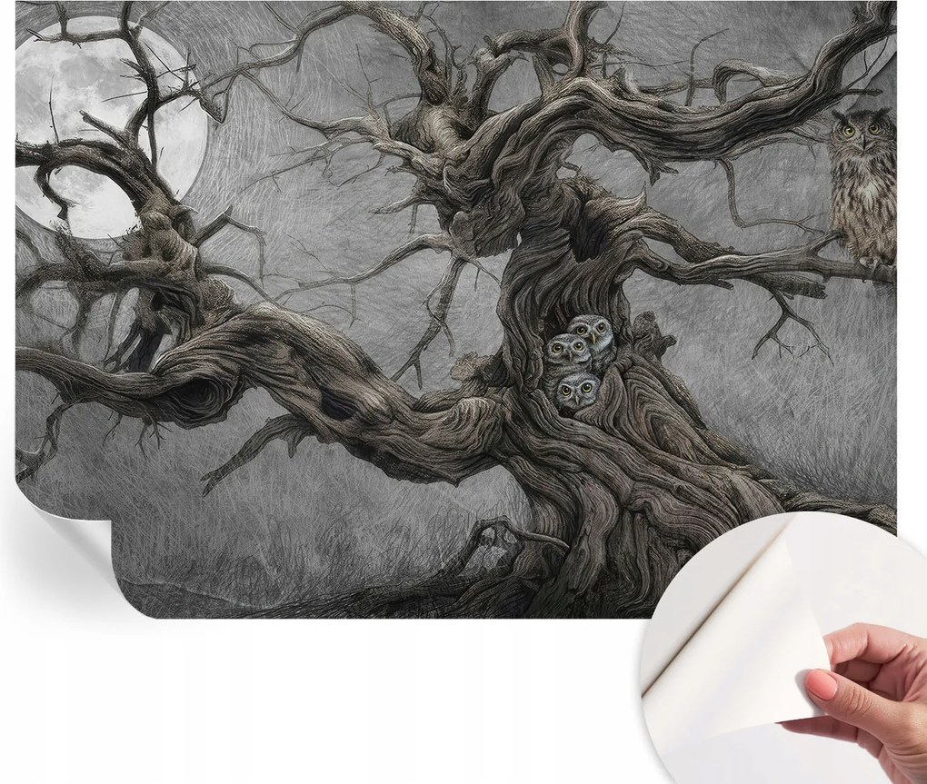 Fotótapéta Öntapadós Dekoratív tapéta Rejtélyes bagoly 208x146 cm