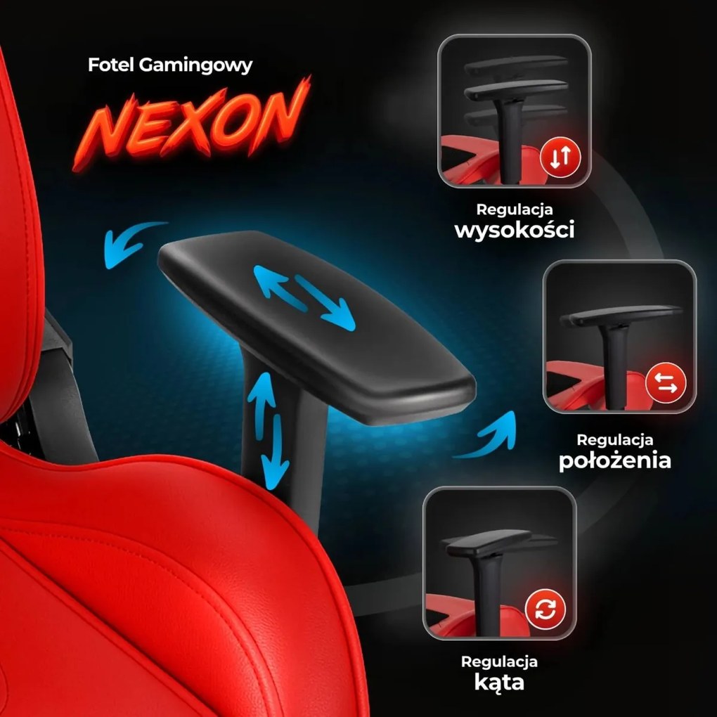 Gaming forgószék piros színben. NEXON