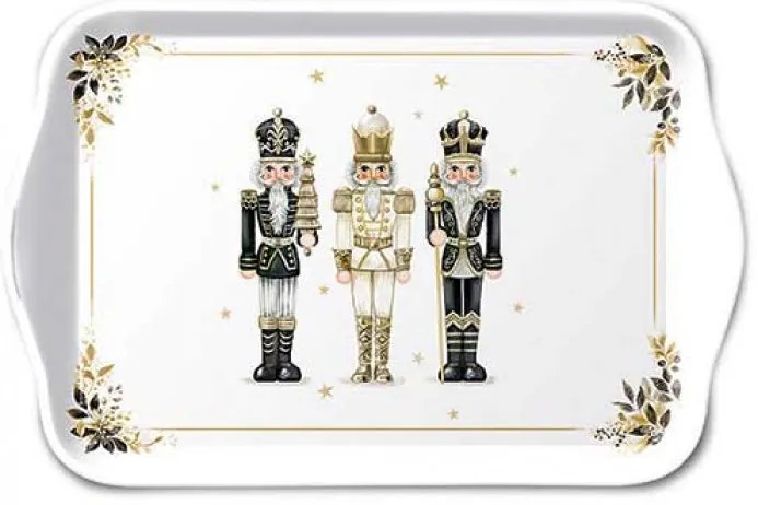 Karácsonyi diótörős műanyag kistálca 13x21 cm Royal Nutcrackers kollekció