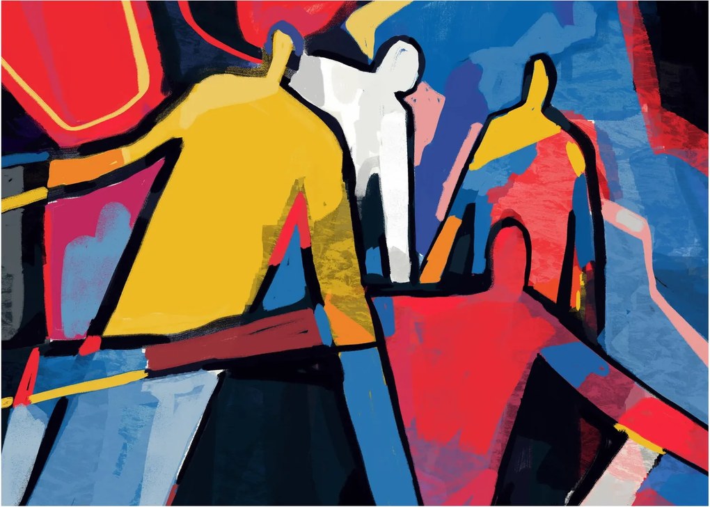 Kép - A férfiak absztrakciója (70x50 cm)
