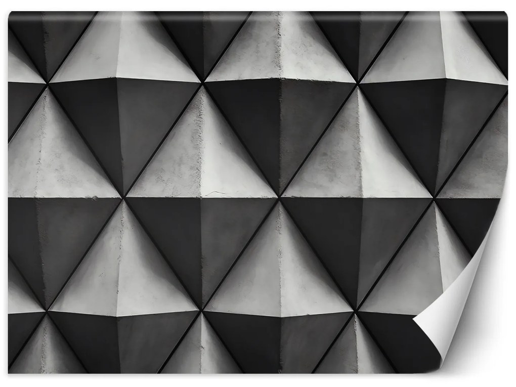 Gario Fotótapéta Beton geometriai háromszögek Anyag: Vlies, Méret: 300 x 210 cm