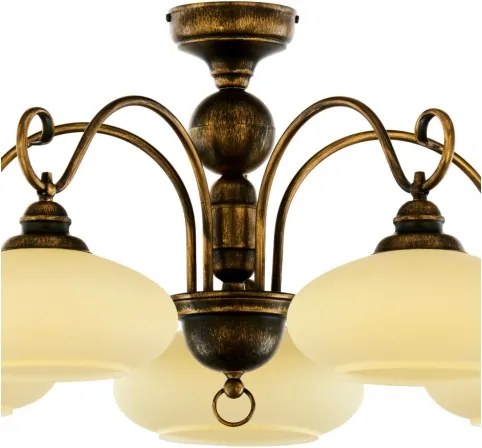 BRILAGI - Felületre szerelt csillár MOLLERO 5xE27/15W/230V Ø 84 cm bronz/patina