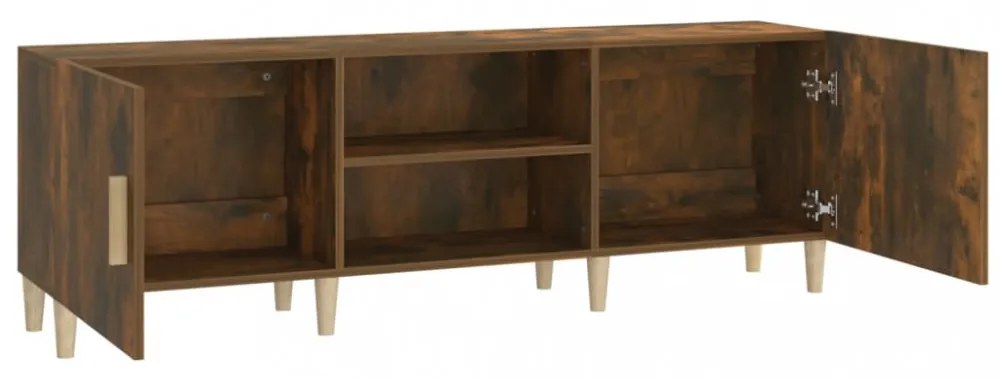 füstös tölgy színű szerelt fa TV-szekrény 150 x 30 x 50 cm