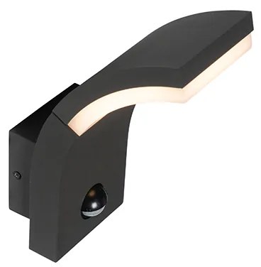 Kültéri fali lámpa antracit LED-del IP54 mozgásérzékelővel - Litt