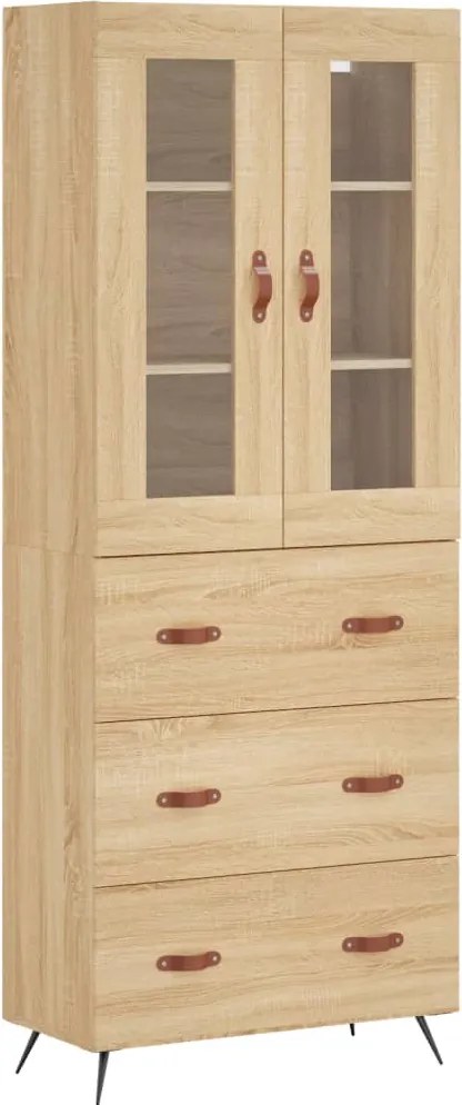 vidaXL sonoma tölgy szerelt fa magasszekrény 69,5 x 34 x 180 cm