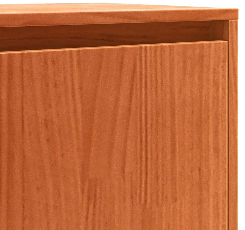 Széf fiókkal Viaszbarna 110 x 34 x 75 cm Tömör fenyőfa
