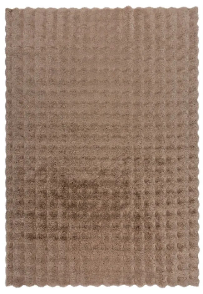 Barna szintetikus szőrme szőnyeg 80x150 cm Waffle Faux Fur – Flair Rugs
