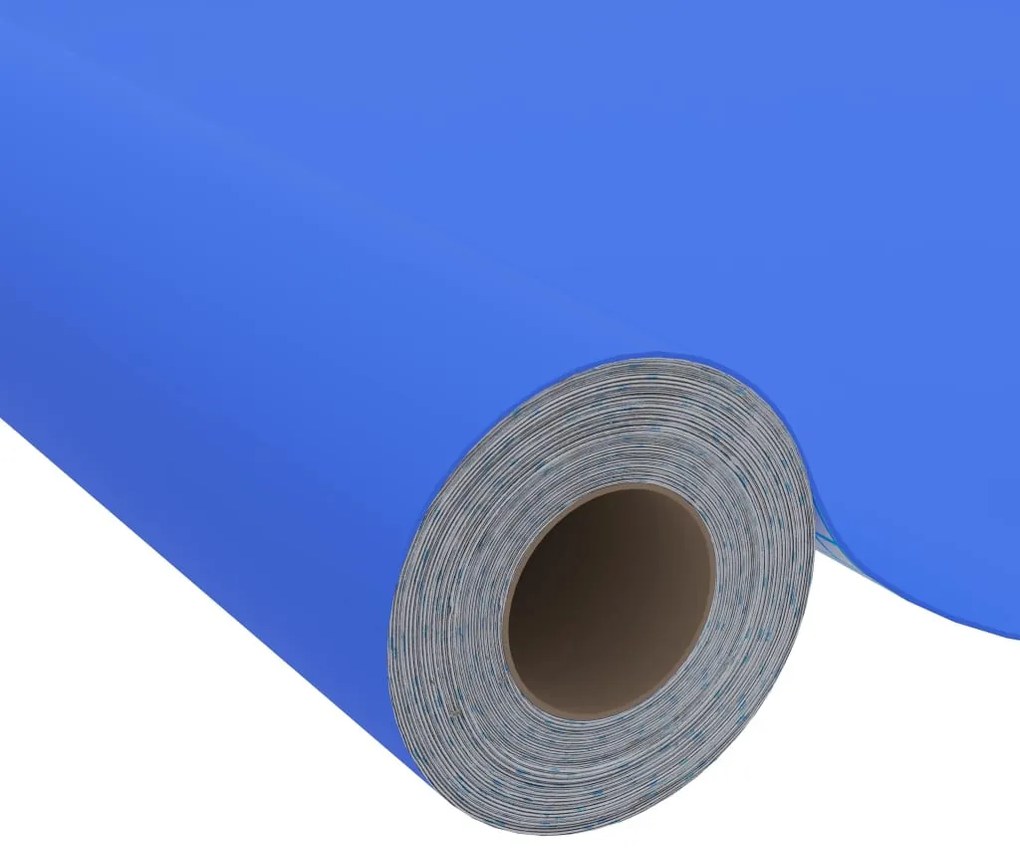 magasfényű kék öntapadó PVC bútorfólia 500 x 90 cm