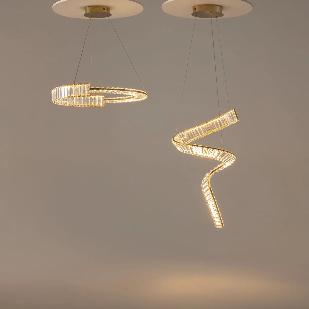 Maytoni modern függeszték krone sárgaréz átlátszó myp097pl-l36bs3k1