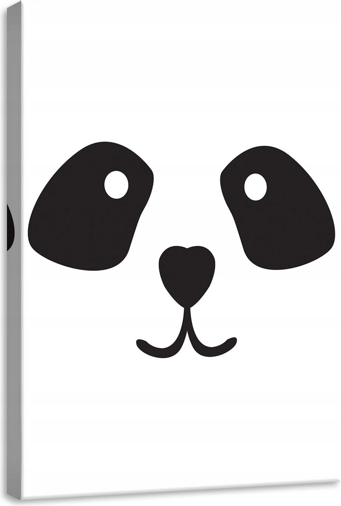 Vászonkép 50x70 Panda aranyos egyszerű minimalizmus fekete-fehér állat kedves