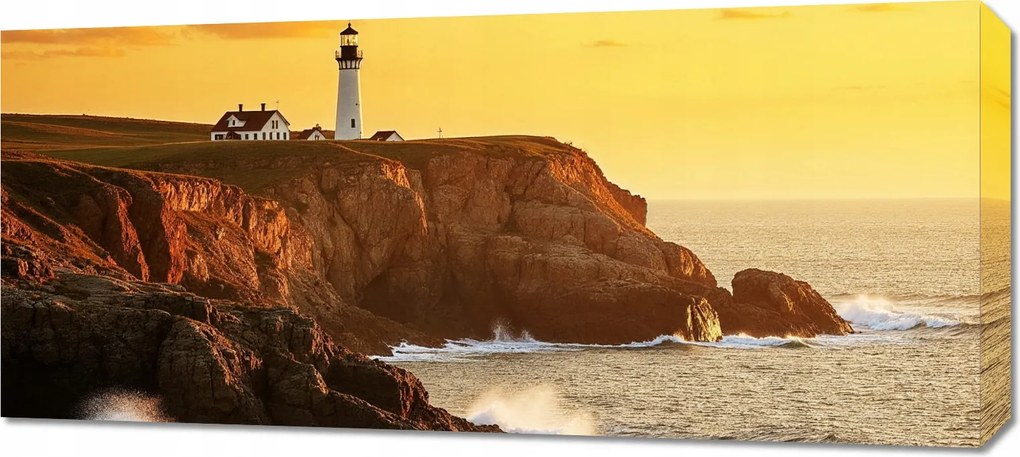 Vászonkép 90x40cm Vászonkép Hálószoba Nappaliba Panoráma Lámpás