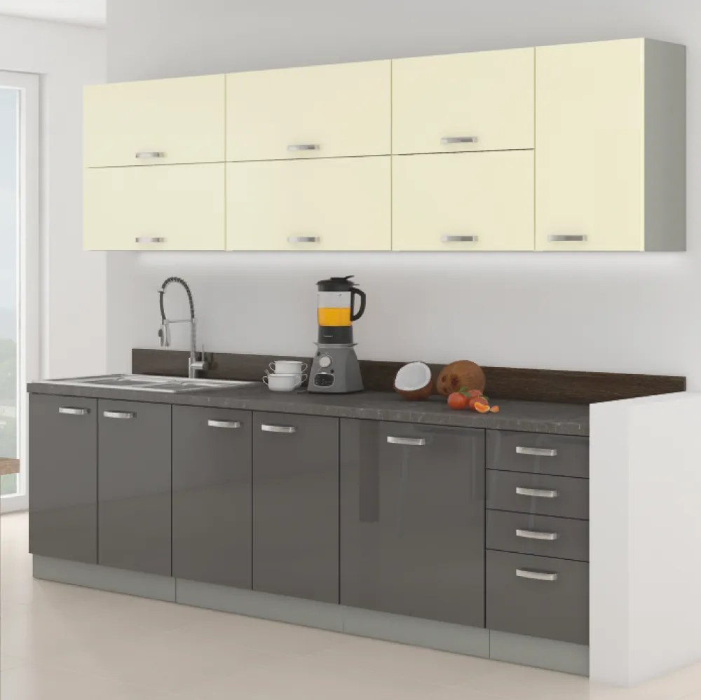 Munkalap, 2,8 cm vastag, Metalic brown szürke