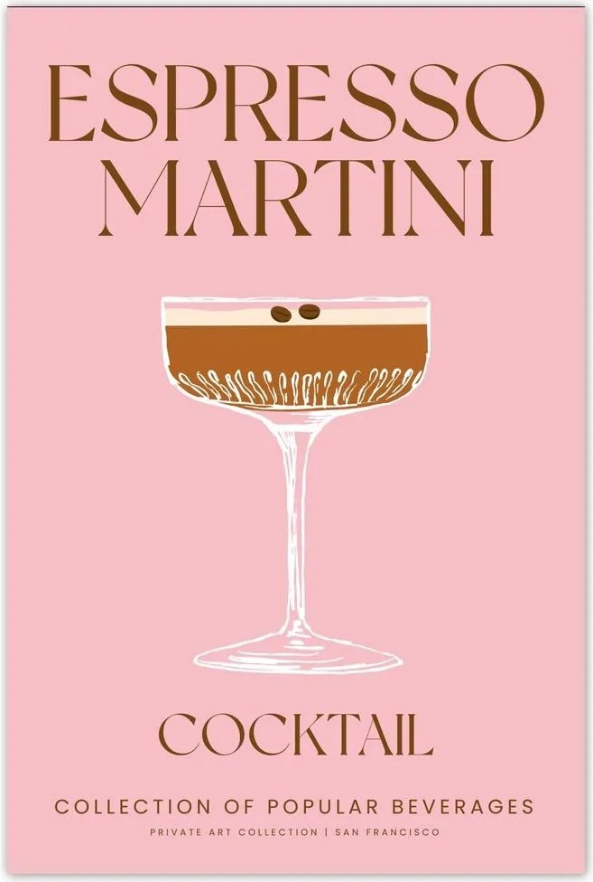 Poszterek 40x60 Ital Espresso Martini Alkoholos koktél