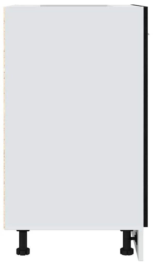 Alsószekrény Fekete Tölgy 60x46x81,5 cm Forgácslap