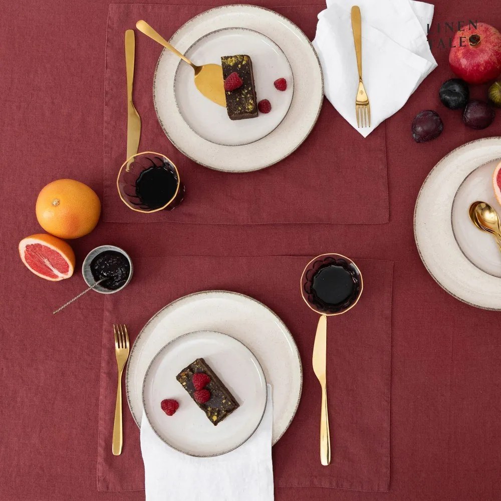 Len asztalterítő 140x200 cm Marsala – Linen Tales