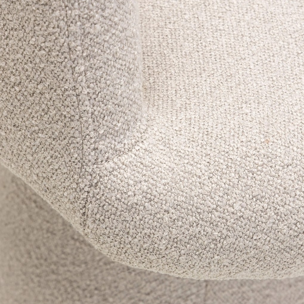 Forgatható design szék YATO, krémszínű