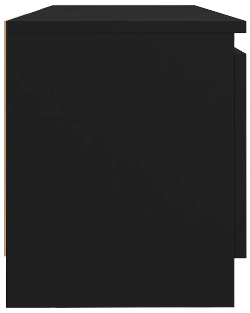 fekete TV-szekrény LED lámpákkal 120 x 30 x 35,5 cm