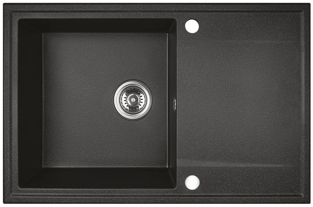 Kuchinox Hunter, 1 rekeszes gránit mosogató 670x440x180mm, fekete, LAV-SBU_711T