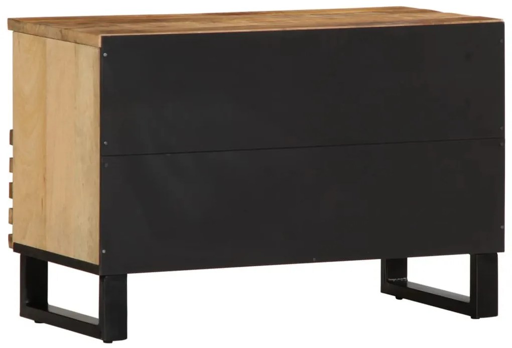tömör nyers mangófa TV-szekrény 70 x 34 x 46 cm