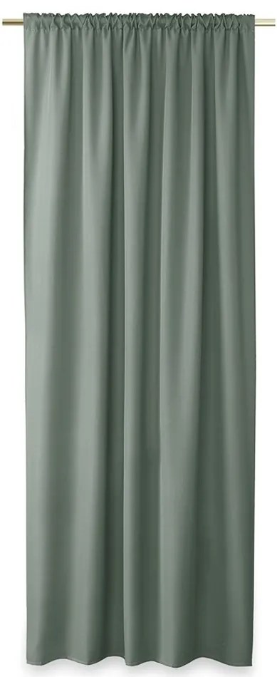 AmeliaHome Oxford Pleat függöny, acélkék, 140 x 250 cm