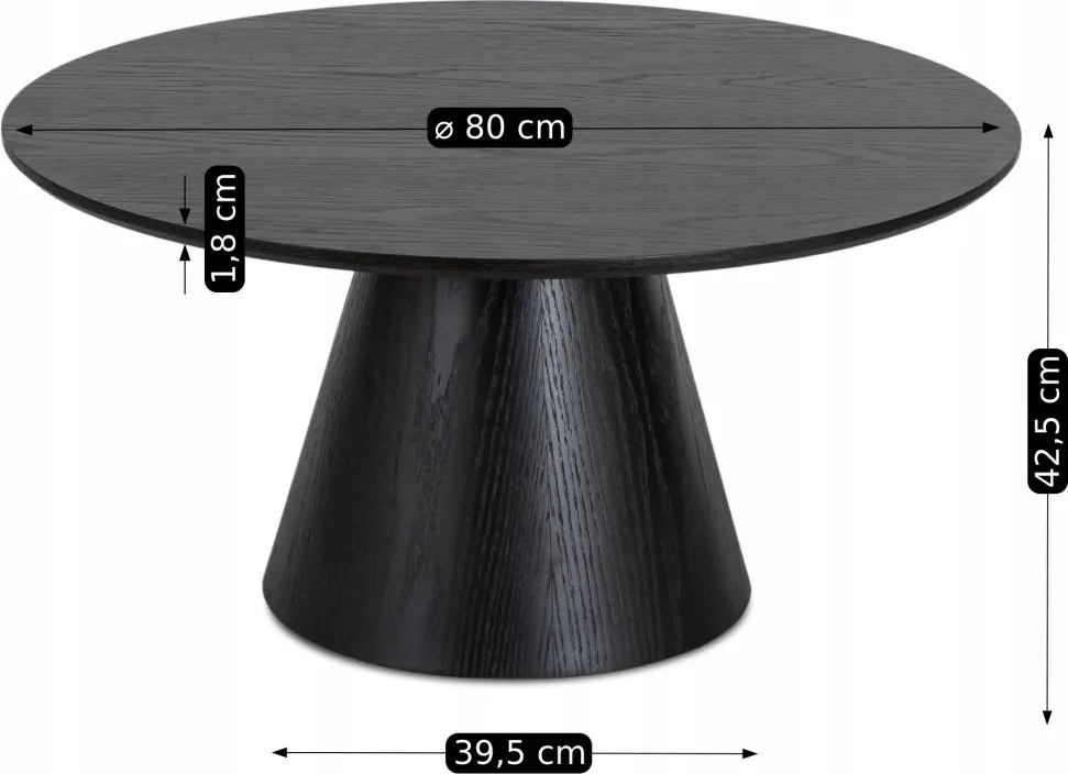 Asztal fekete színben CASSANDER MAX