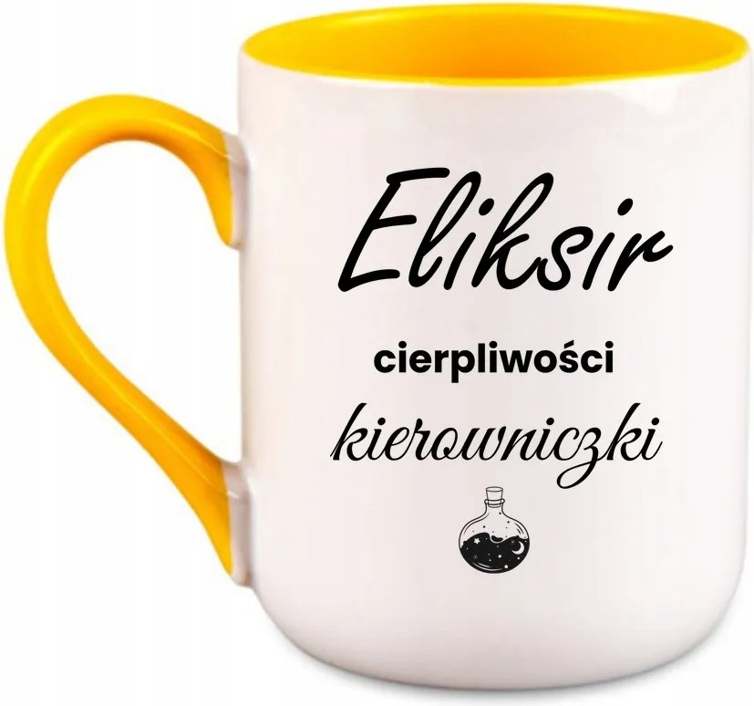 Bögre Elixír türelem vezető belégzés k.a és kilégzés sárga 330 coffee