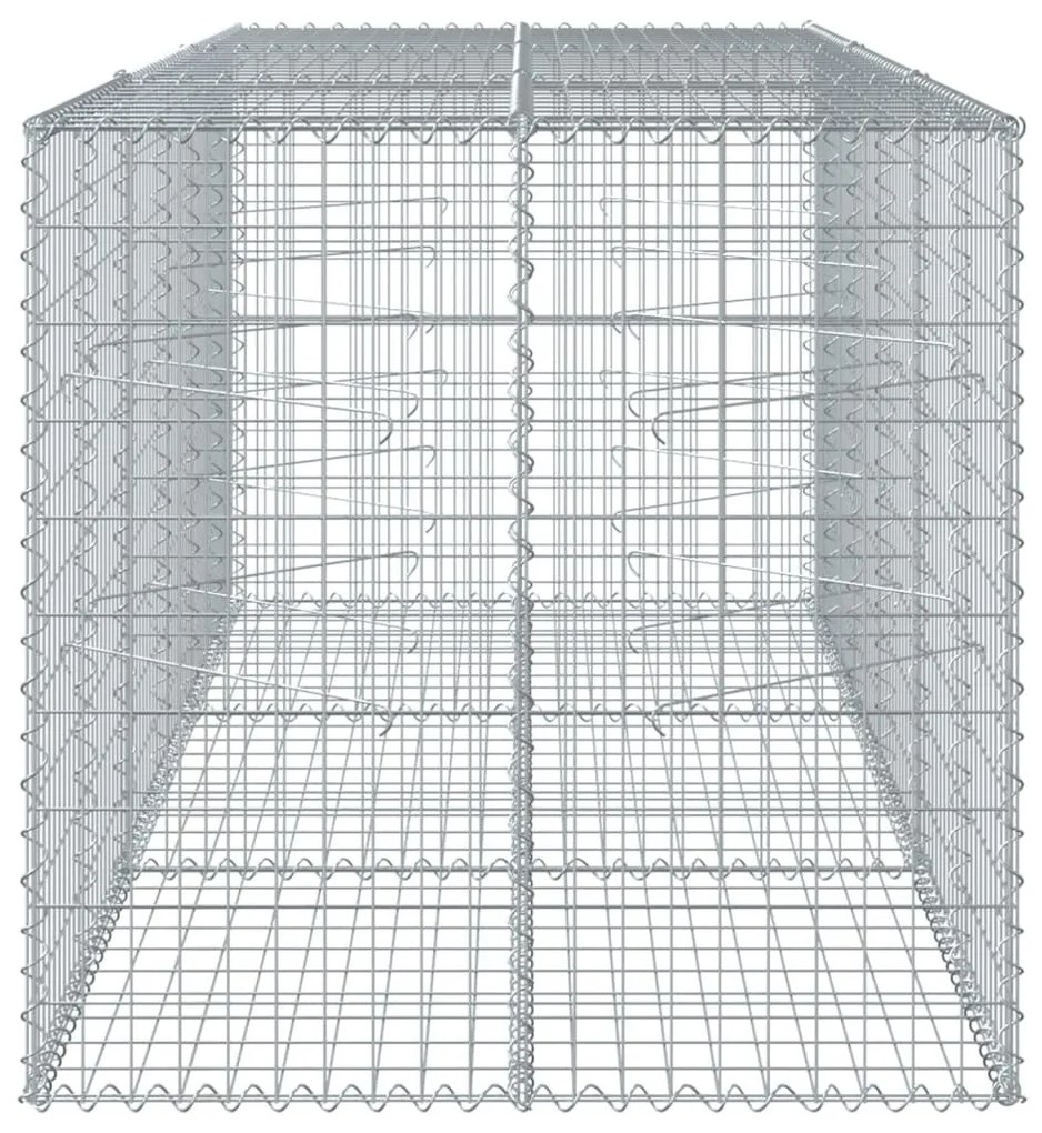 horganyzott vas gabion kosár fedéllel 300 x 100 x 100 cm