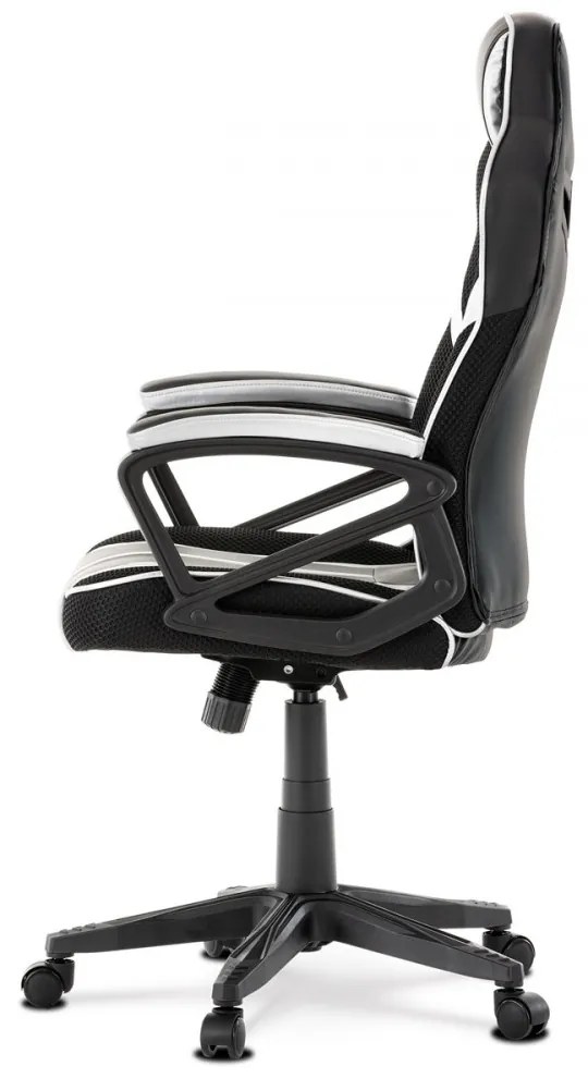 Scaun pivotant Gamer Office, culoare negru-argintiu, cu mecanism de pivotare KA-Y341