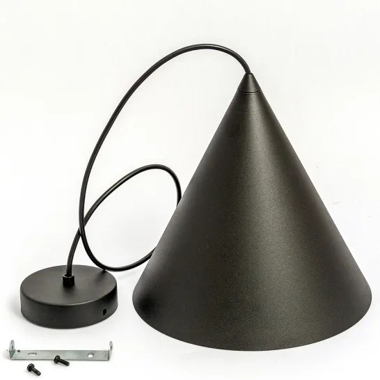 ETNA II kábeles függőlámpa 1xE27/15W/230V, átm. 25 cm, fekete