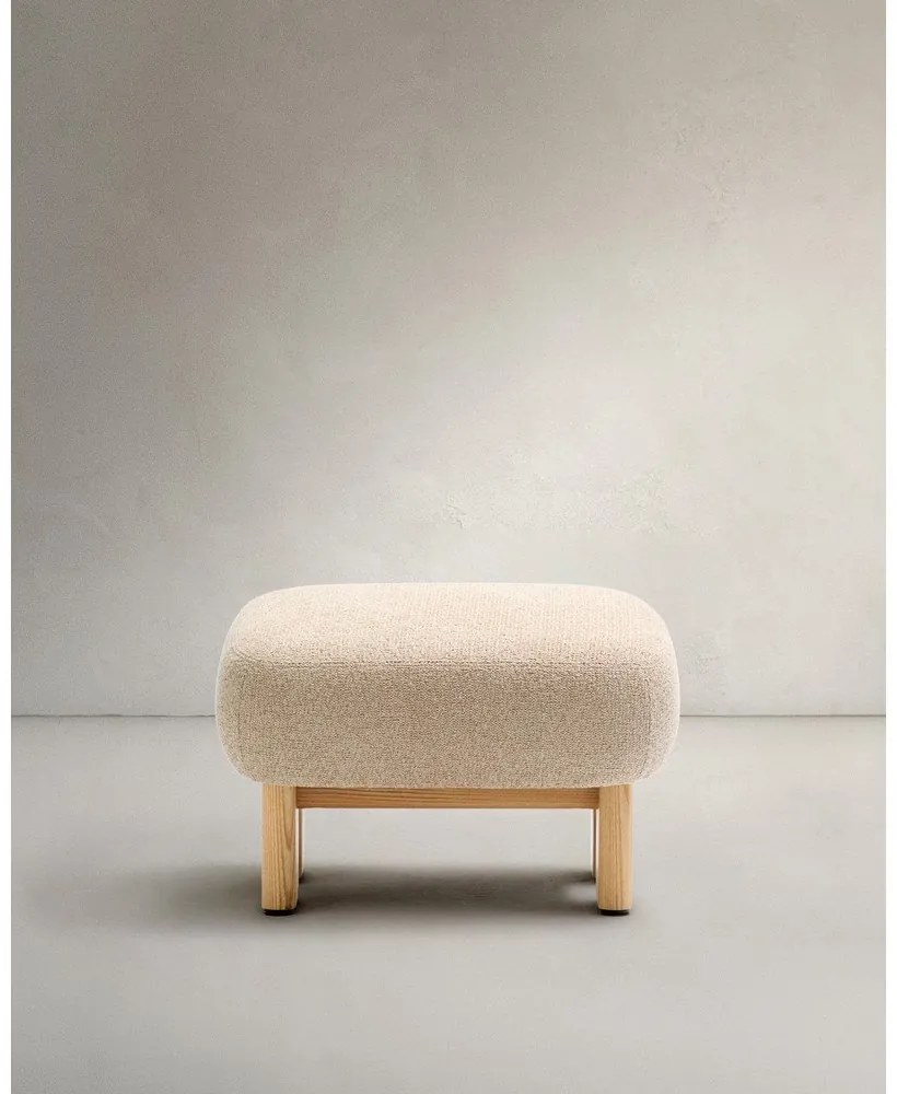 Bézs zsenília lábtartó Nema – Kave Home