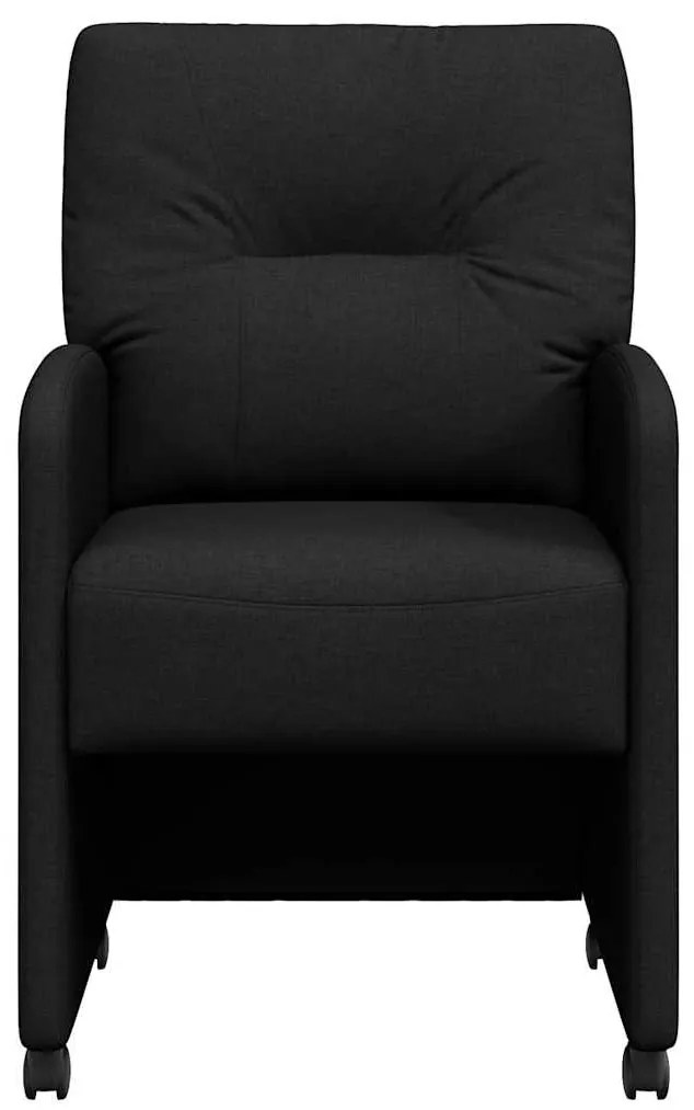 Kerekes Étkező Székek 2 pcs Fekete 57 x 67 x 95 cm szövet