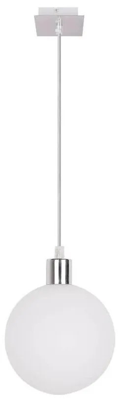 Ezüstszínű függőlámpa üveg búrával ø 15 cm Oden – Candellux Lighting