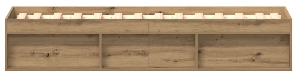 kézműves tölgy szerelt fa ágykeret matrac nélkül 100x200 cm
