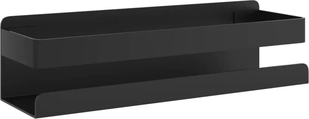 vidaXL csiszolt 304 rozsdamentes acél matt fekete zuhanypolc23x6,5x6cm