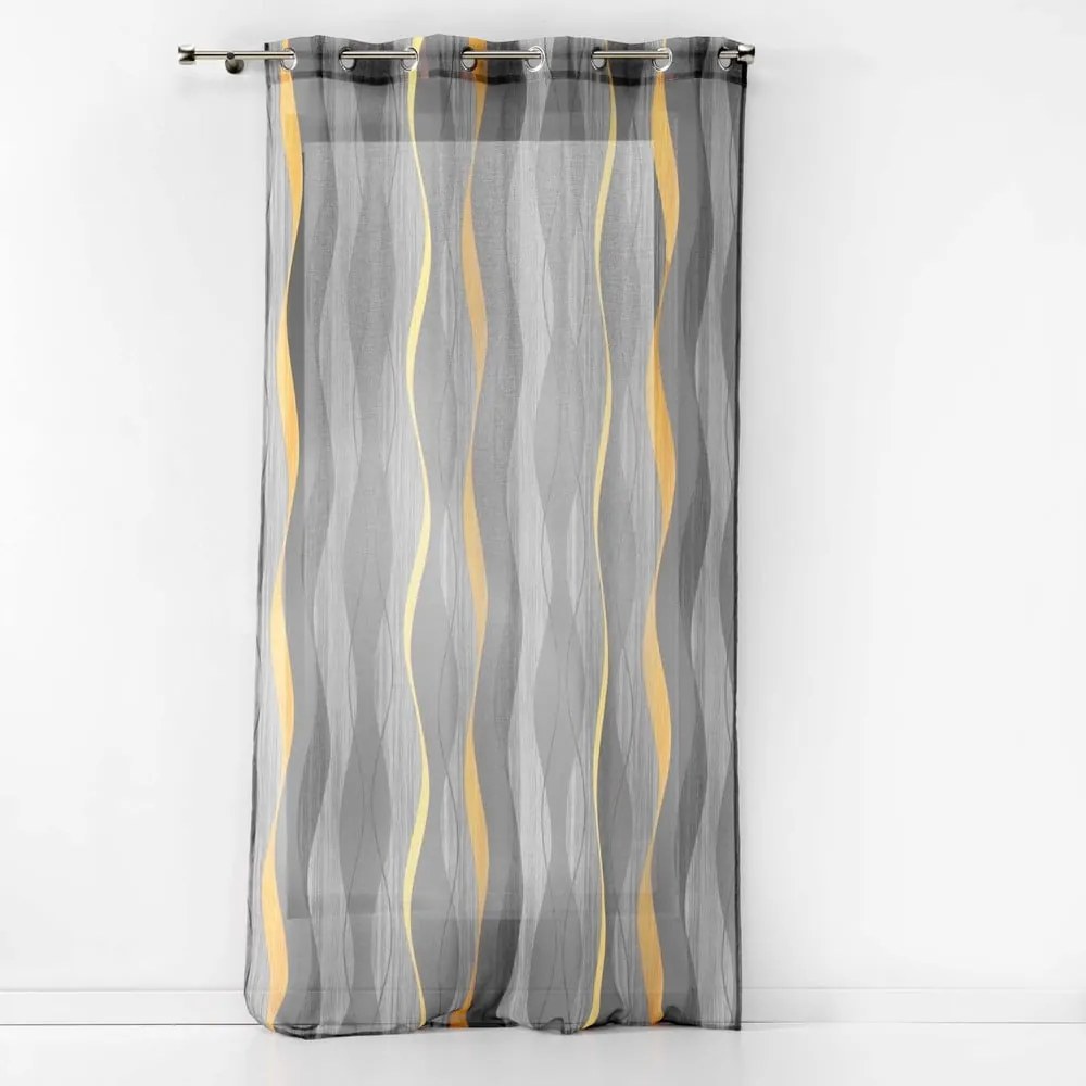 Szürke voile fényáteresztő függöny 140x240 cm Ondulys – douceur d'intérieur