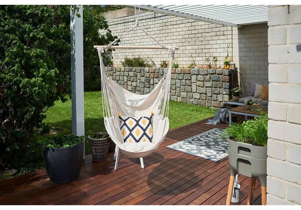 Krémszínű párnázott kerti függőfotel Tobago – Garden Pleasure
