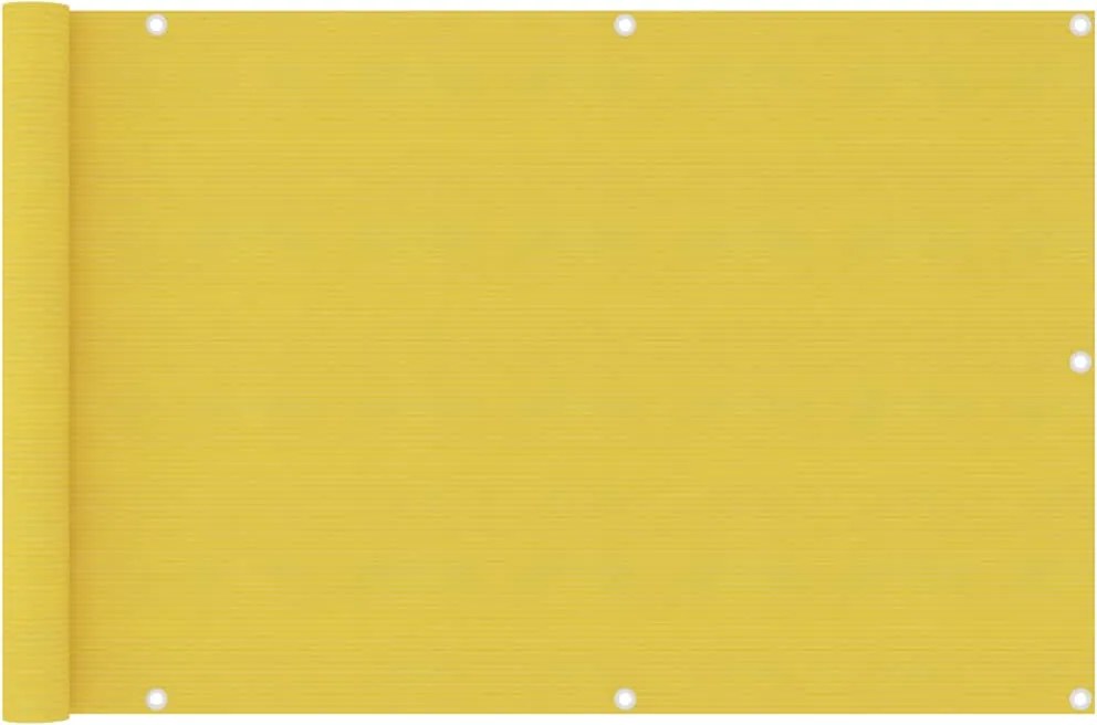 vidaXL sárga HDPE erkélyparaván 90 x 400 cm