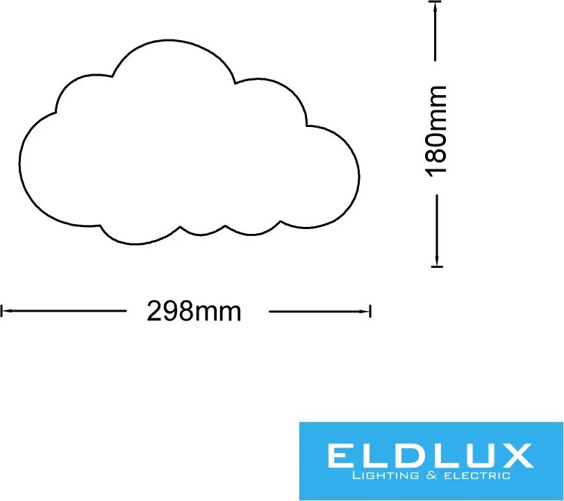 UNIVERSO felhő fali lámpa 9w 630lm CCT IP20 fehér
