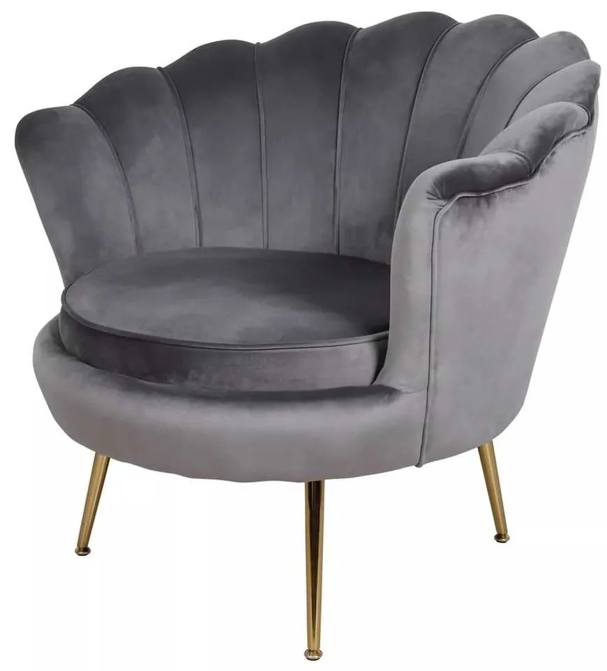 Ionia Velvet fotel, szürke