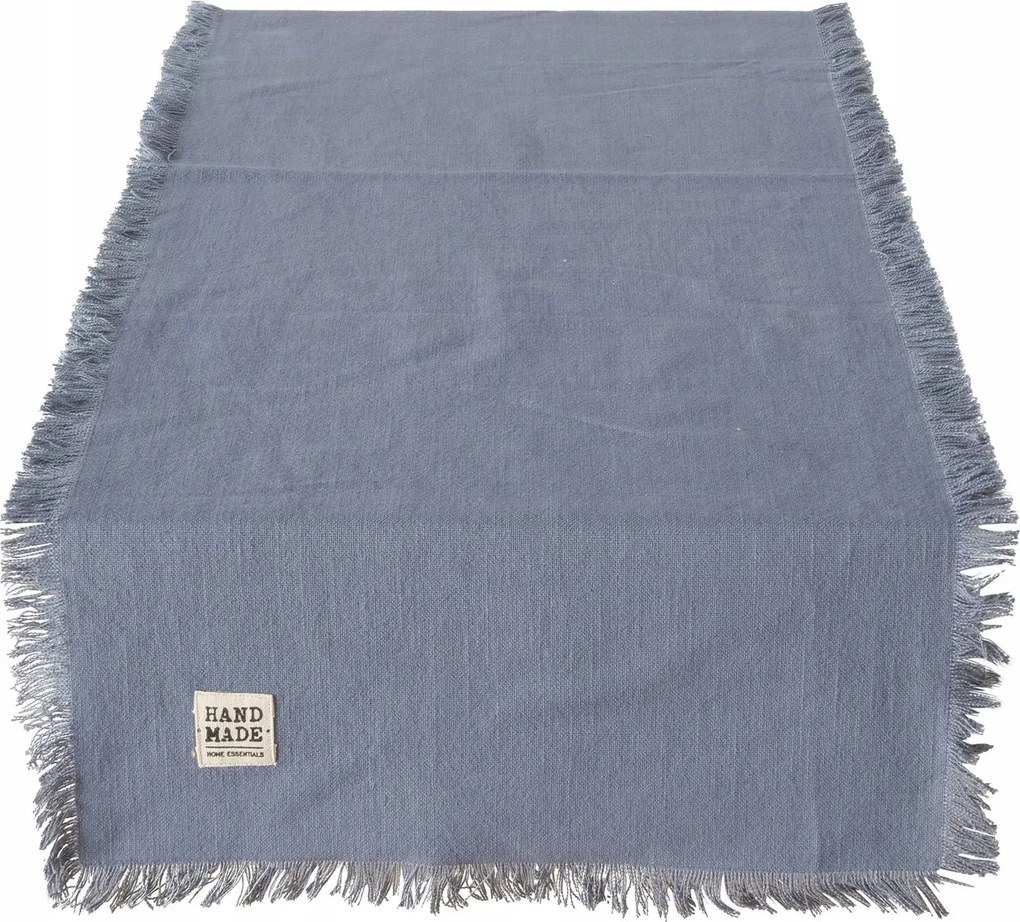 Dekoratív Pamut Futófelület 40 X 140 CM Kék, Kézzel Készített