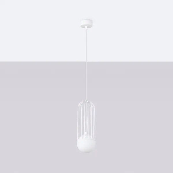 Sollux SL.1331 - Csillár zsinóron BRINA 1xG9/8W/230V fehér