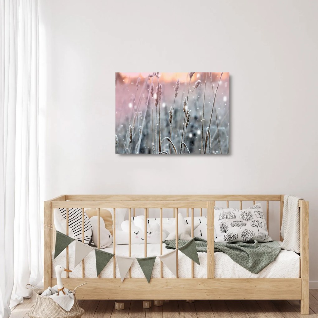 Üveg kép - Téli táj (70x50 cm)