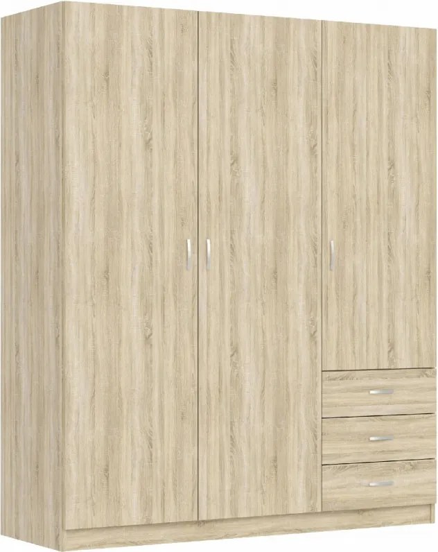 Riava gardróbszekrény 144cm 3D3S Sonoma Oak